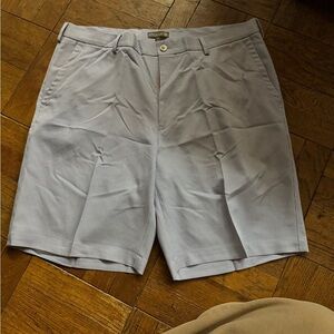 Peter Millar Light Blue Gray Flat Front Shorts